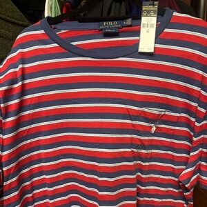 Ralph Lauren Classic Fit Red White Blue Tee NWT POLO